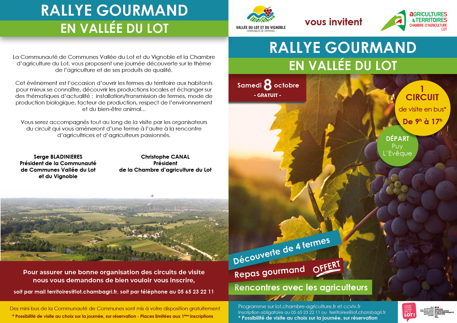 Ce samedi 8 octobre : Rallye Gourmand en vallée du Lot