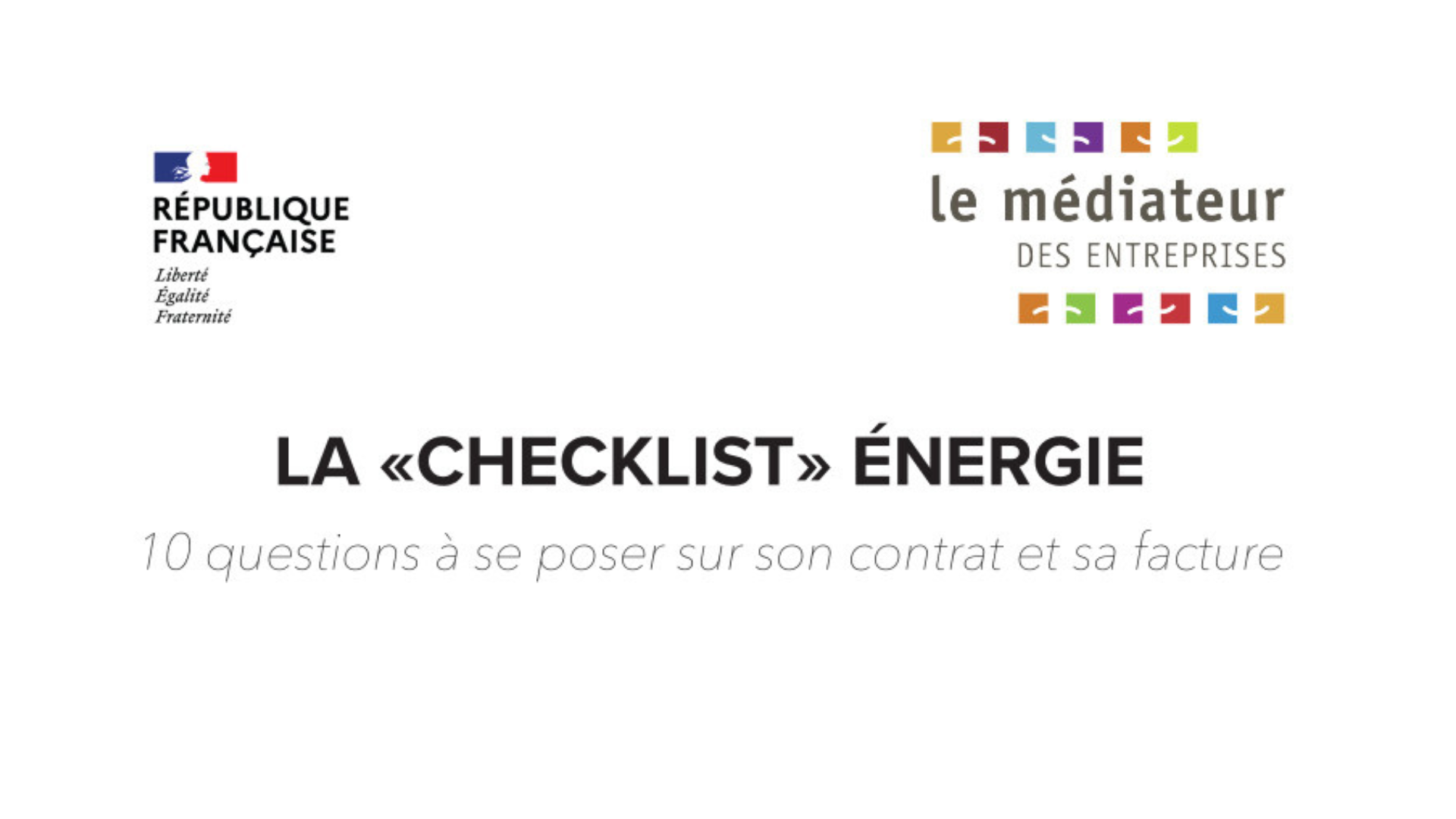 La « Checklist » Energie