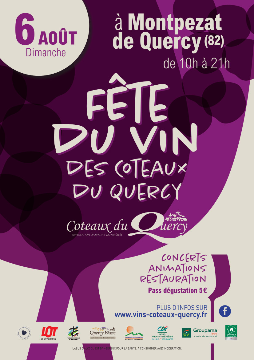 Fête du vin des Coteaux du Quercy ce 6 août
