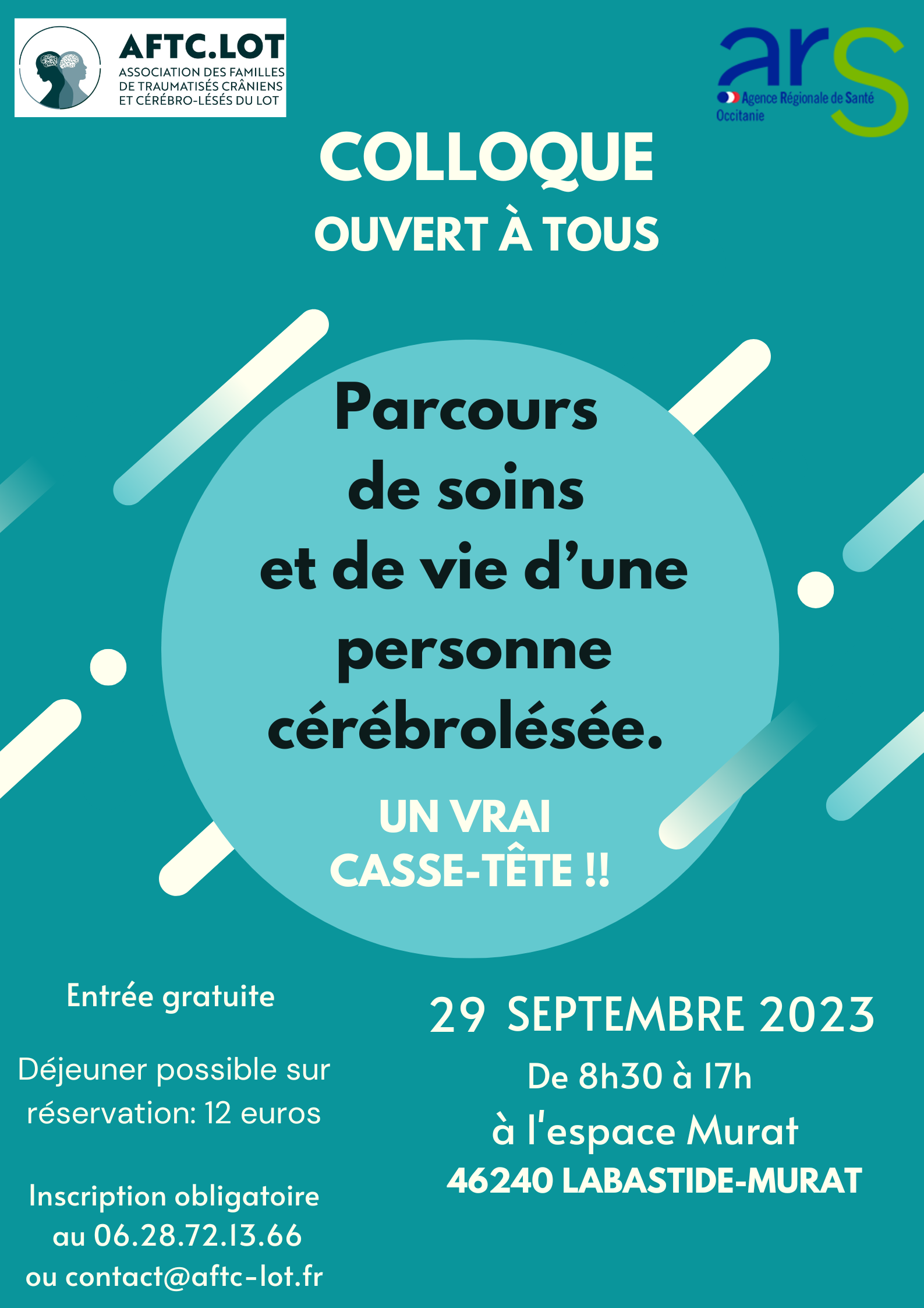 Colloque « Prendre en charge les cérébro-lésés » Vendredi 29 septembre à Labastide-Murat