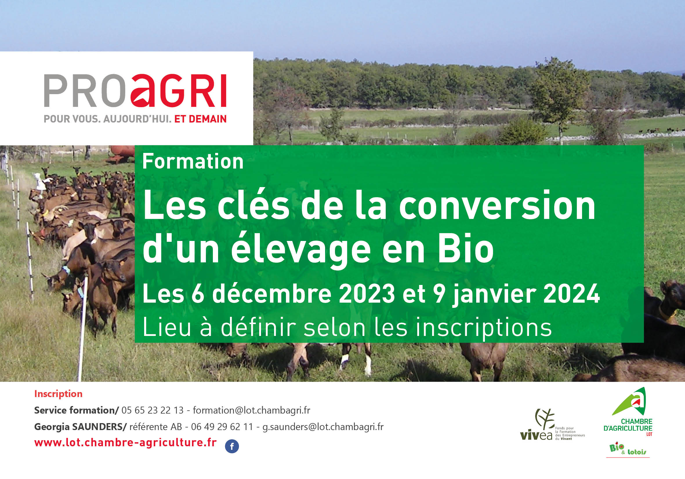 Formation : Les clés de la conversion d’un élevage en Bio les 6 décembre et 9 janvier