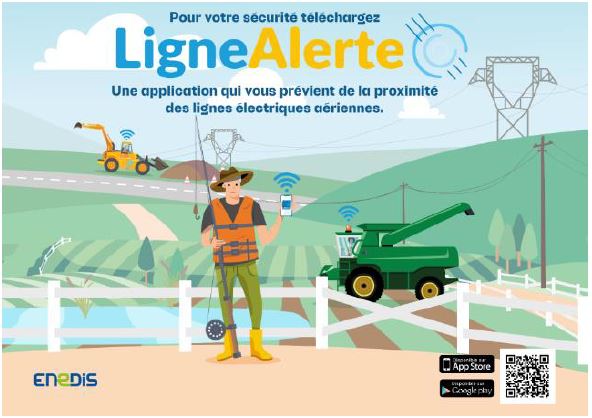 ENEDIS : Prévention des risques électriques Enedis appelle à la prudence à proximité des lignes électriques