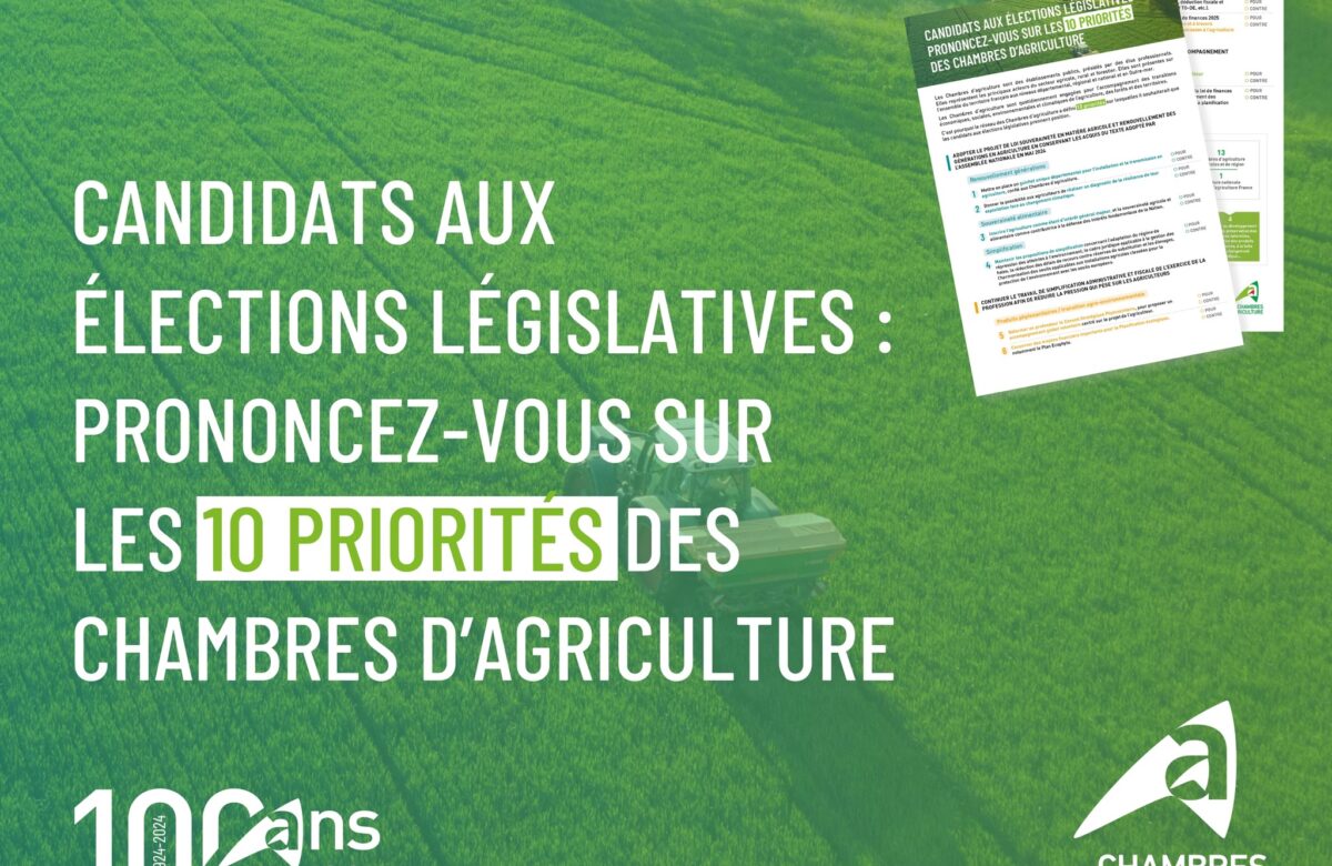 Elections législatives : Les 12 priorités des Chambres d’agriculture à destination des candidats