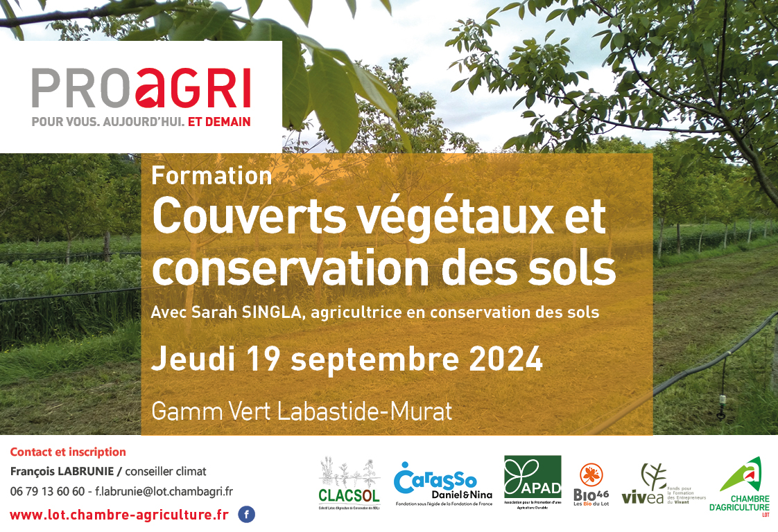 Formation couverts végétaux et conservation des sols le 19 septembre