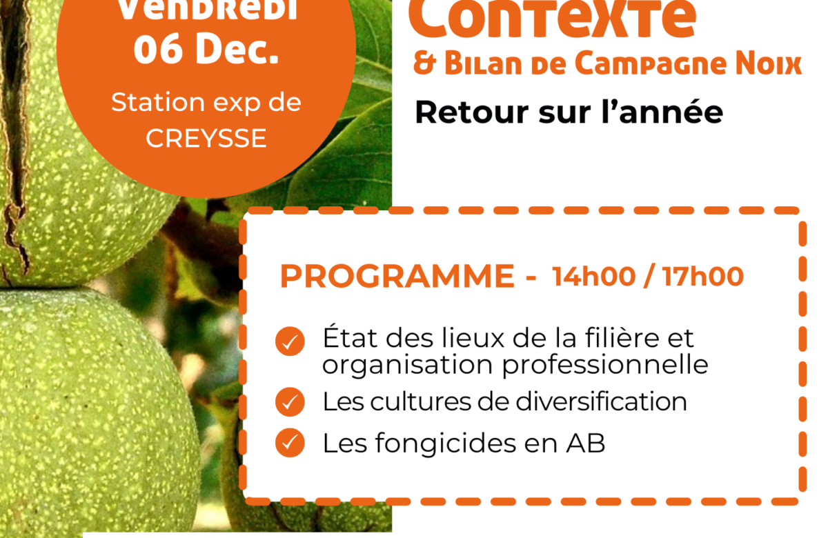 Rencontre filière destinée aux producteurs de noix bio