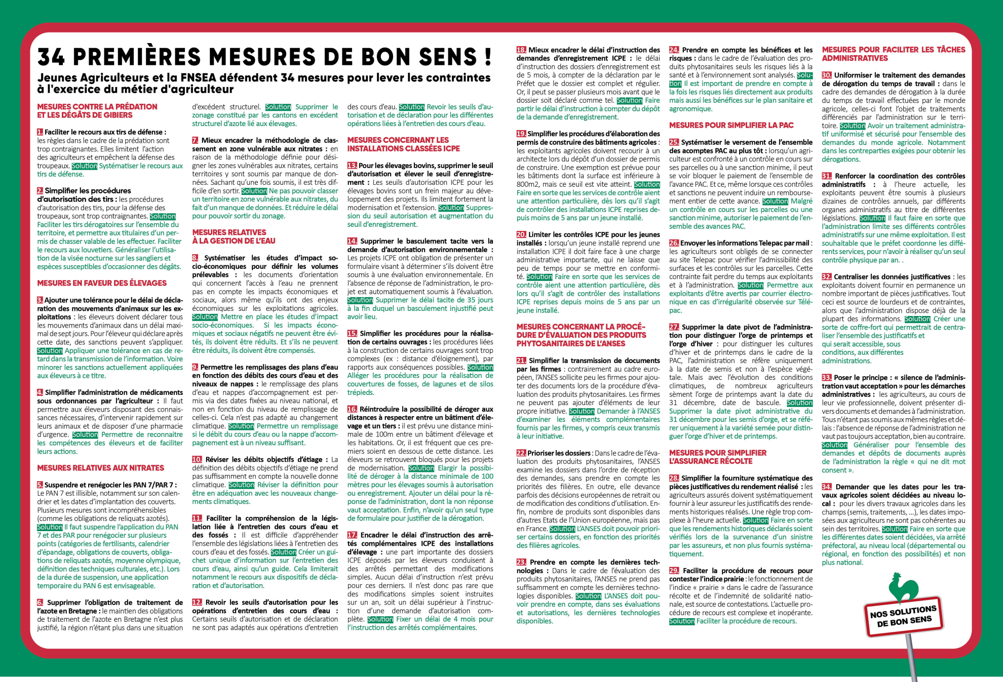 34 mesures de simplification synthétisées : Nos solutions de bon sens