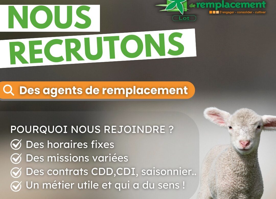 Le service remplacement recrute !