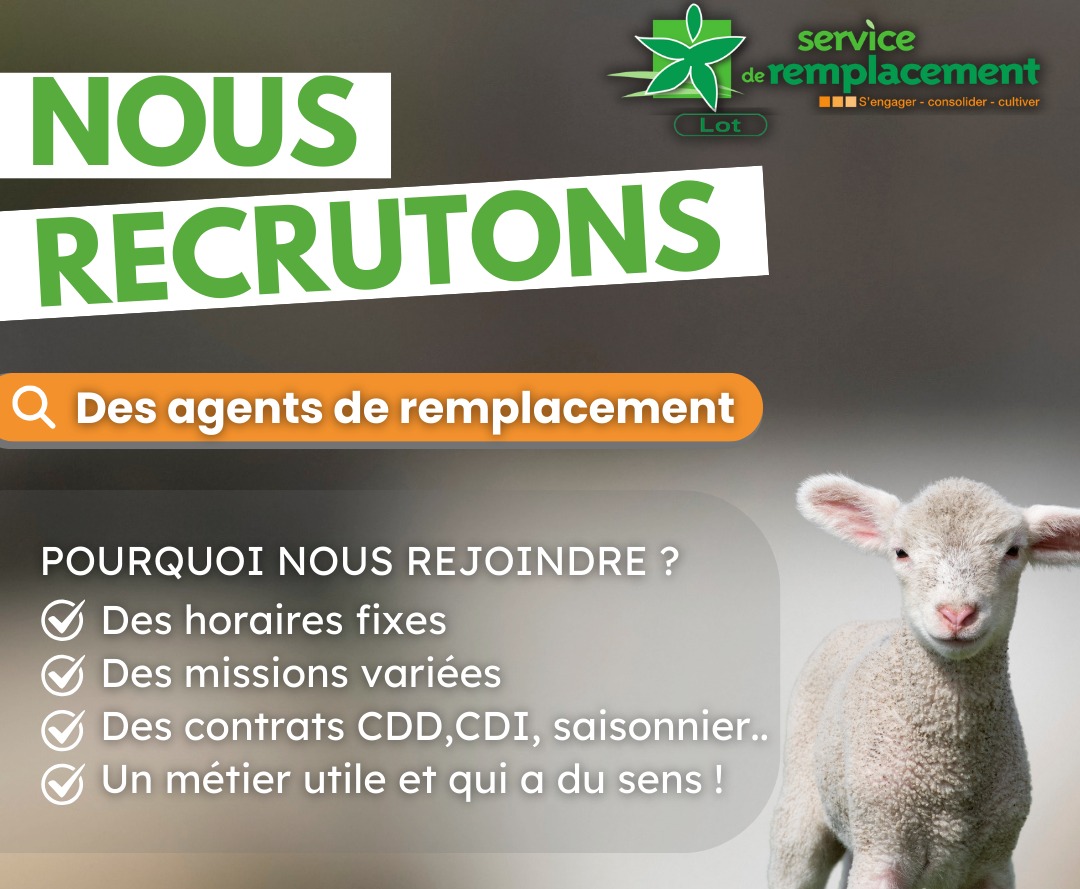 Le service remplacement recrute !