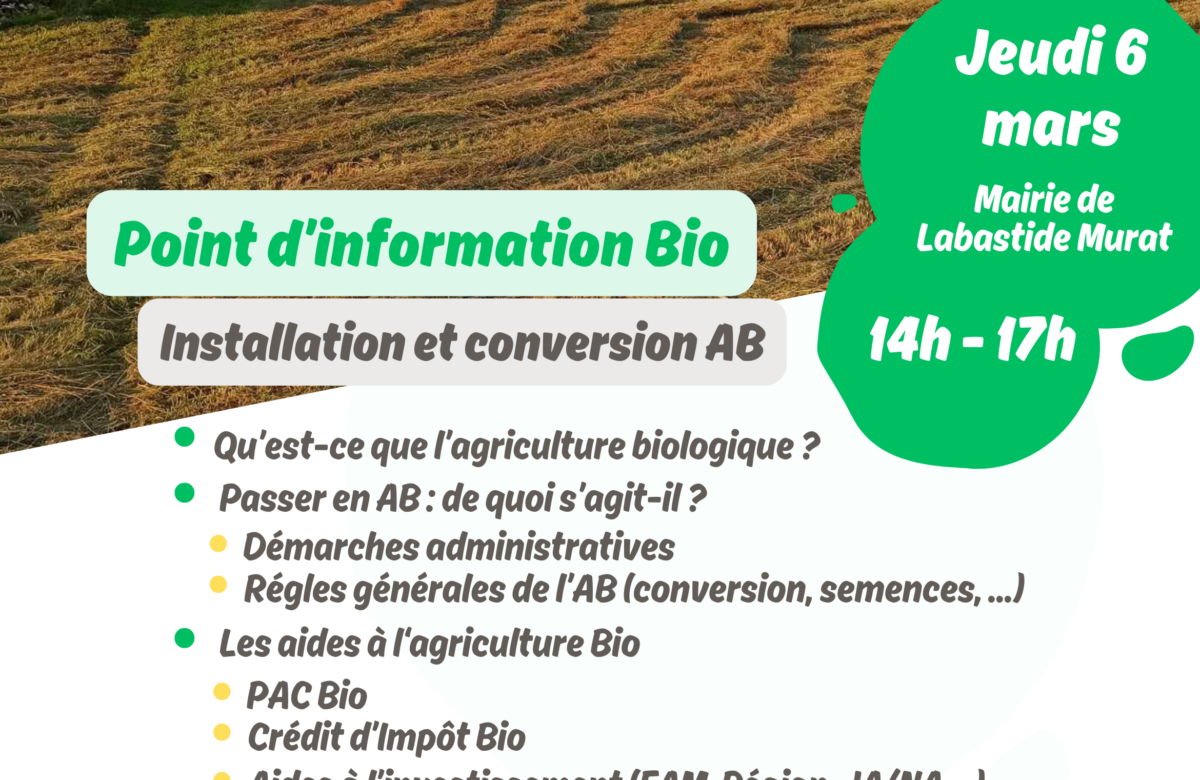 Réunion Point Info Bio - Installation et conversion AB