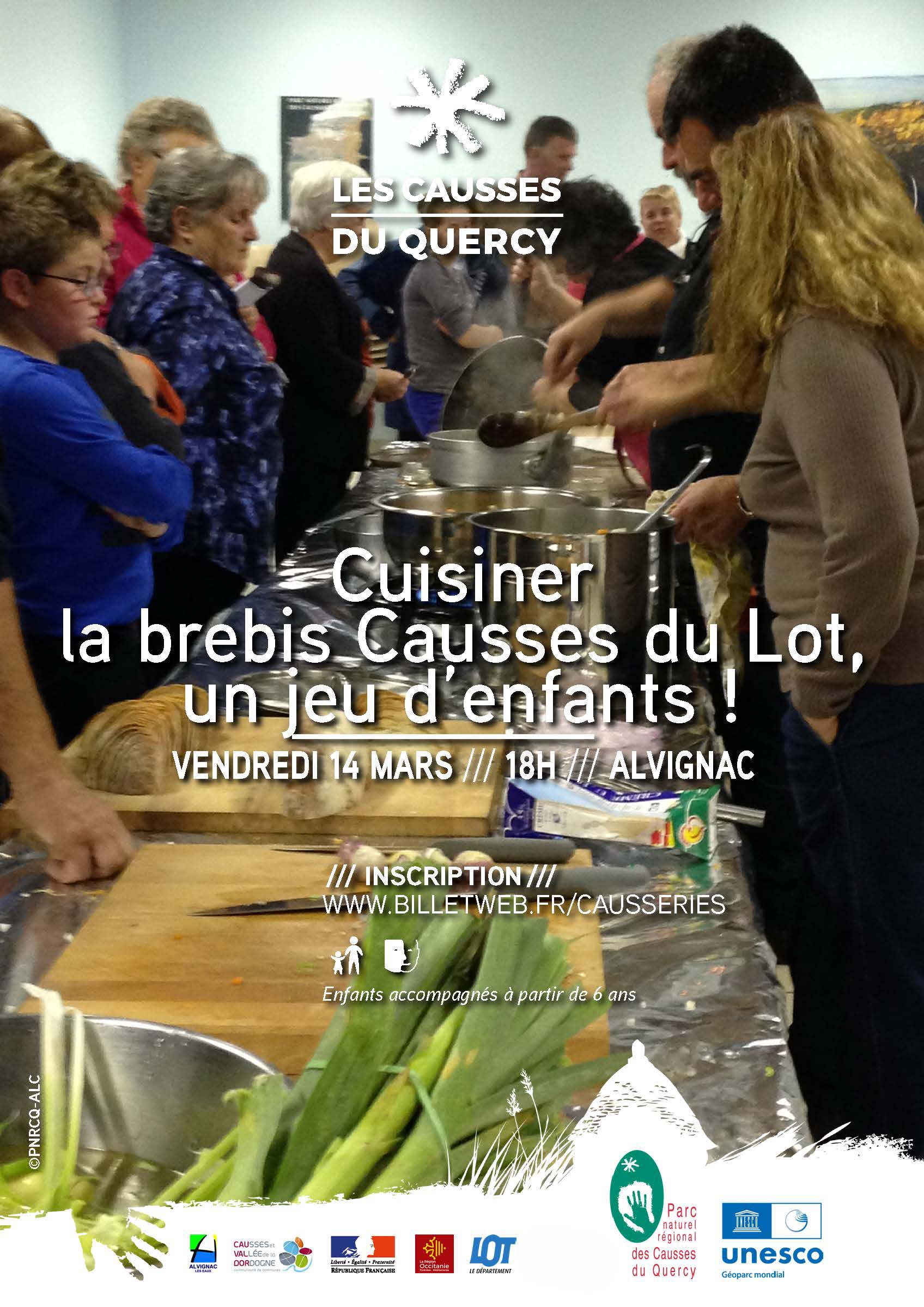 Cuisiner la brebis Causse du Lot, un jeu d’enfant ! Vendredi 14 mars 18H à ALVIGNAC