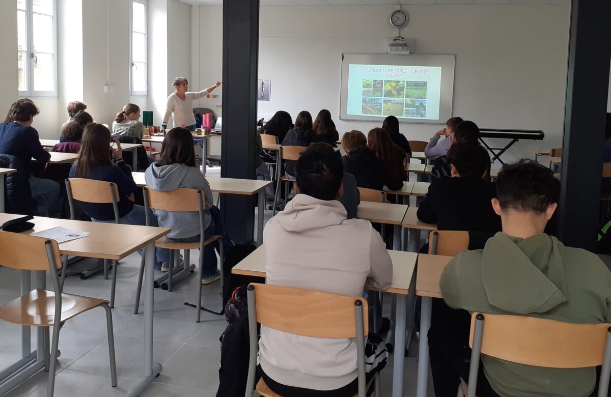 Sensibilisation aux métiers agricoles au collège de Montcuq