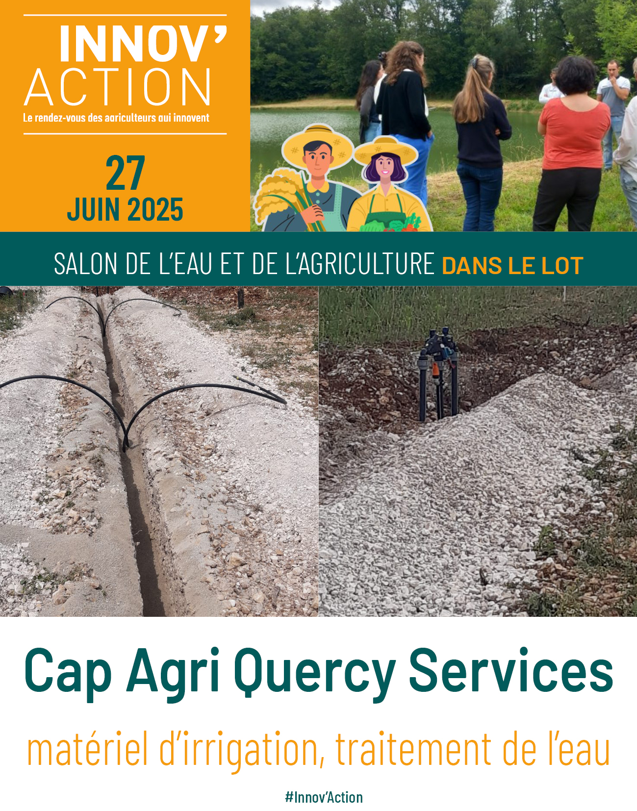 Zoom exposant : Cadauma / Cap Agri Quercy Service au Salon de l’Eau à Vaylats le 27 juin