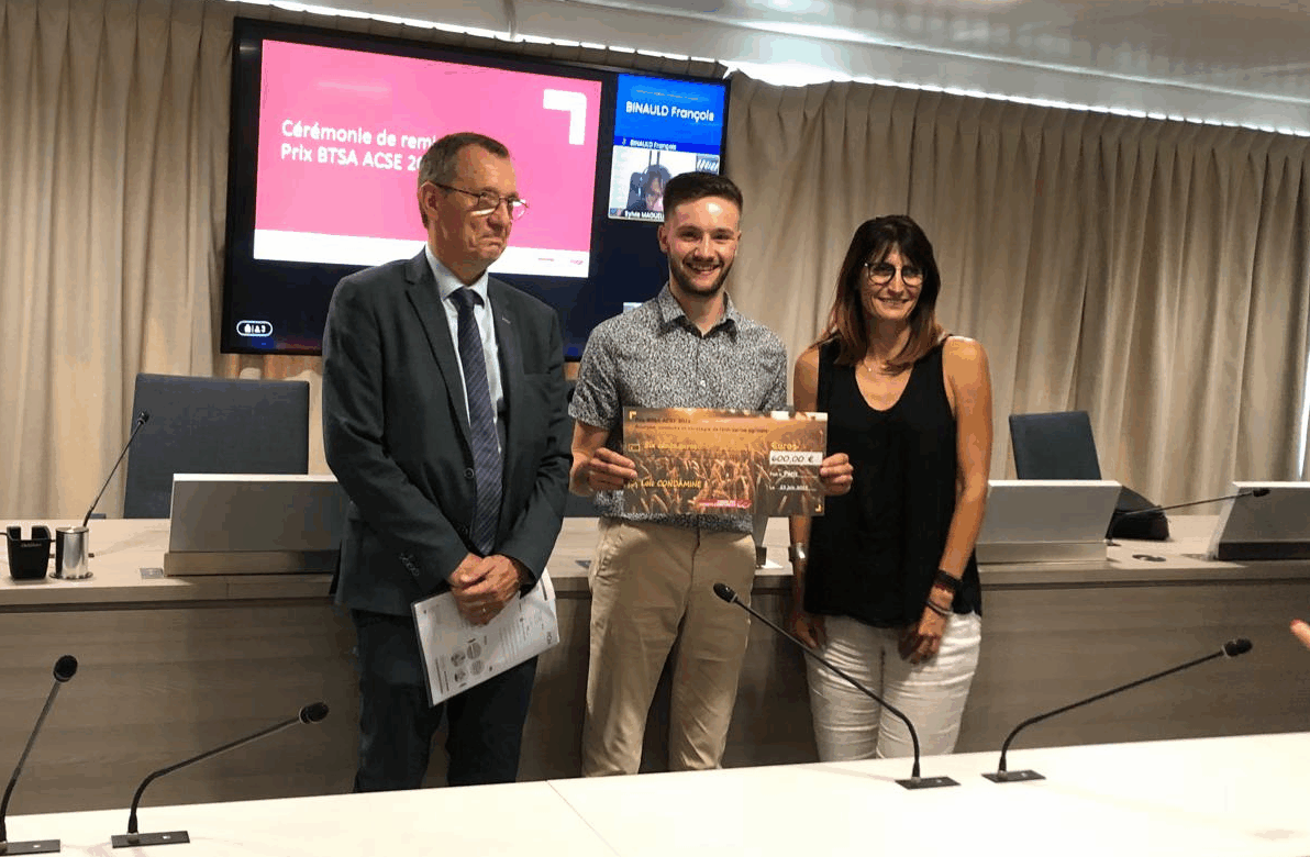 EPLEFPA-FIGEAC/LEGTA-FIGEAC : Loïc Condamine, meilleur rapport de stage de BTSA ACSE