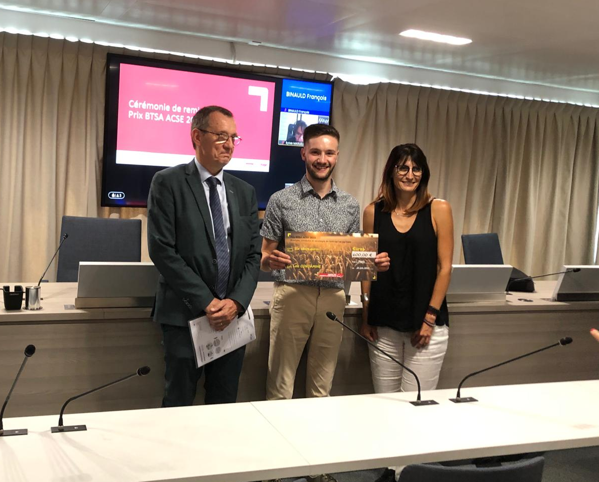 EPLEFPA-FIGEAC/LEGTA-FIGEAC : Loïc Condamine, meilleur rapport de stage de BTSA ACSE