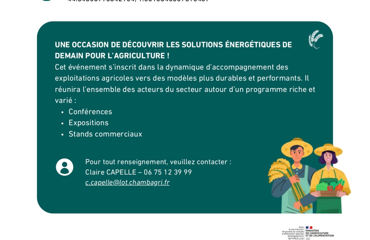 Coeur-de-Causse accueille le salon Innov'Action (énergies renouvelables en agriculture)