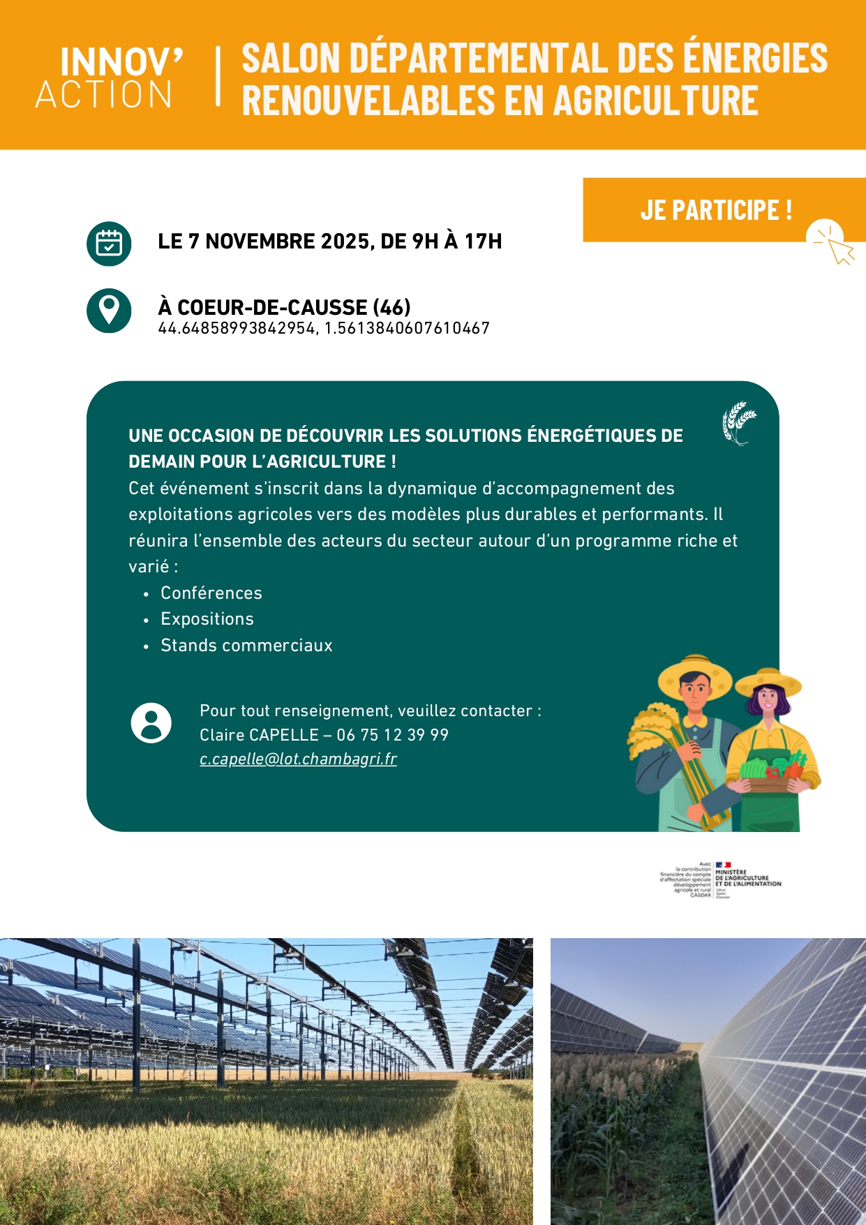 Coeur-de-Causse accueille le salon Innov’Action (énergies renouvelables en agriculture)