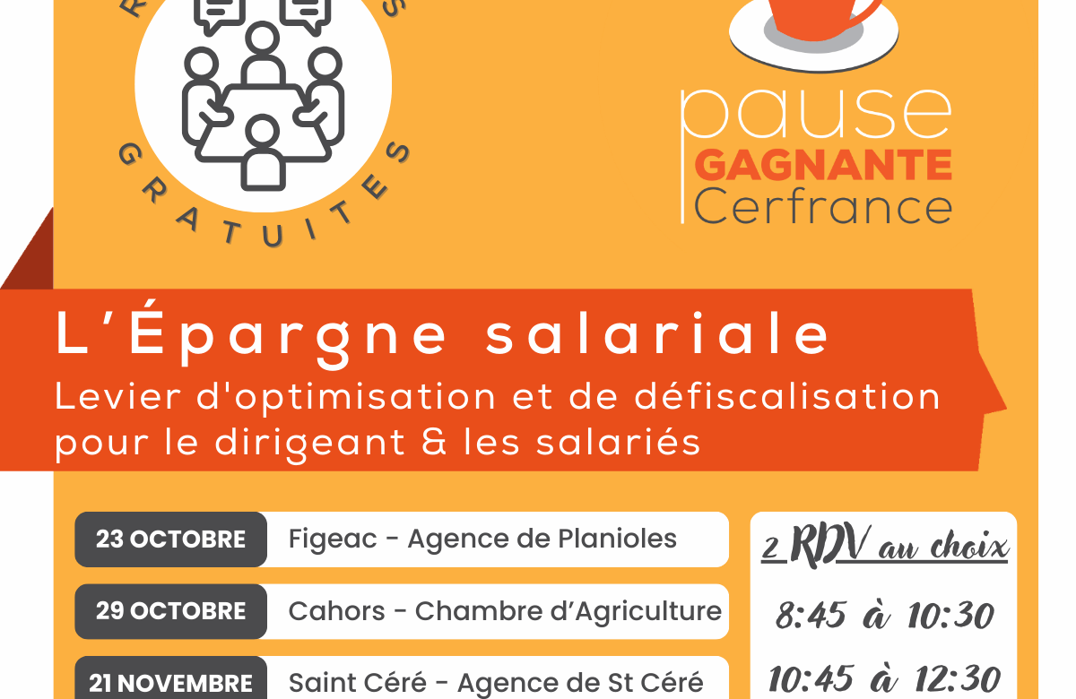 Cerfrance : pauses gagnantes à destination des chefs d’entreprises