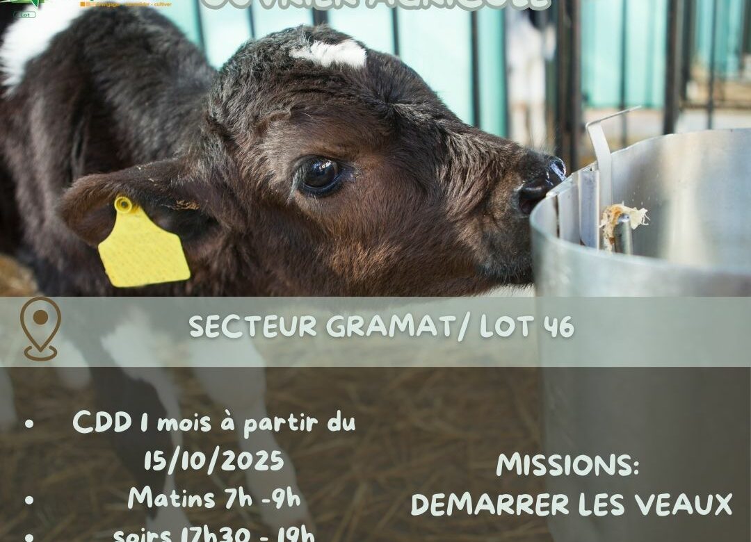 Offre d’emploi : ouvrier agricole (secteur de Gramat)