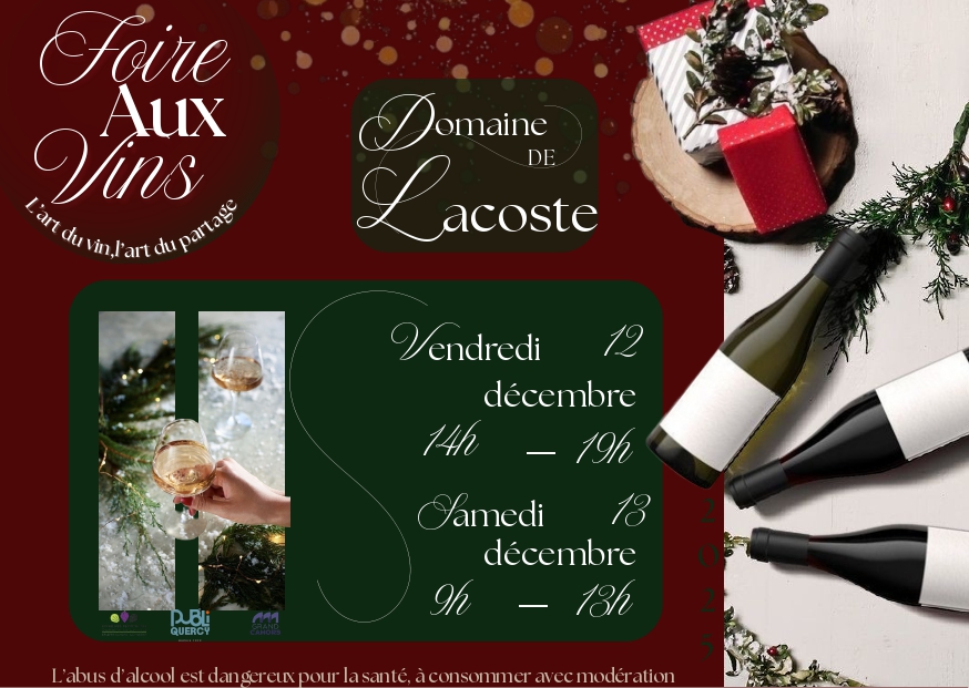 Le Domaine de Lacoste organise sa foire aux vins et lance sa nouvelle boutique en ligne