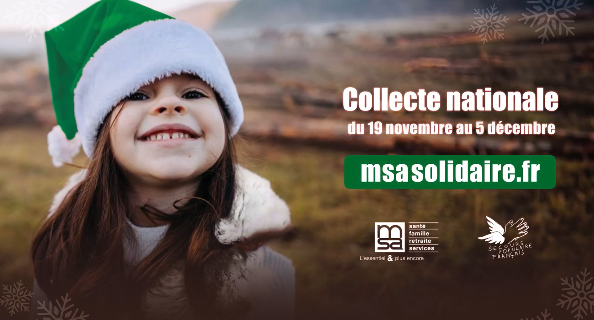 MSA : grande collecte de Noël en partenariat avec le Secours populaire