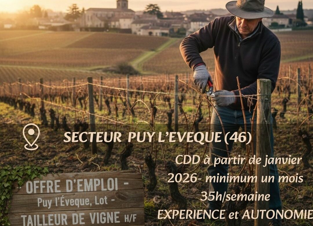 Offre d’emploi ouvrier agricole Puy-L&rsquo;Evêque