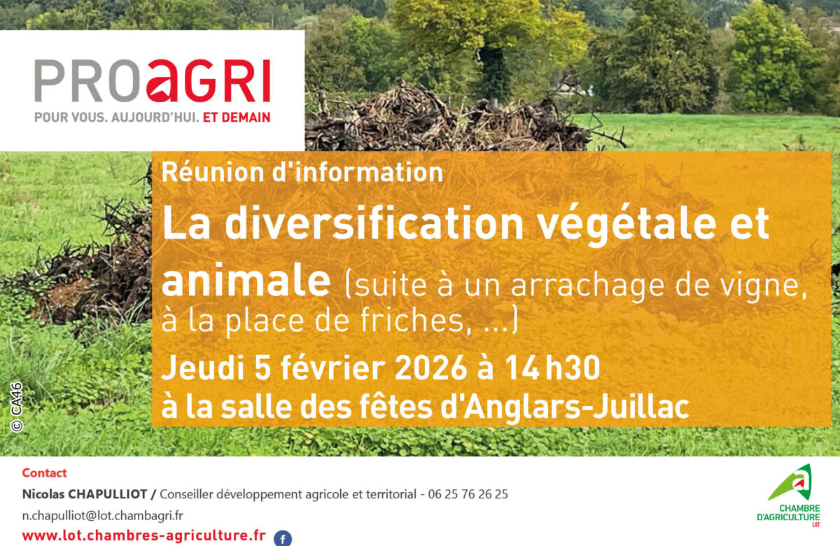 Réunion d’information – Diversification agricole