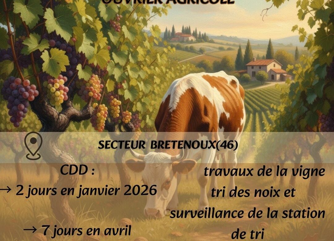 Offre d’emploi salarié agricole Bretenoux