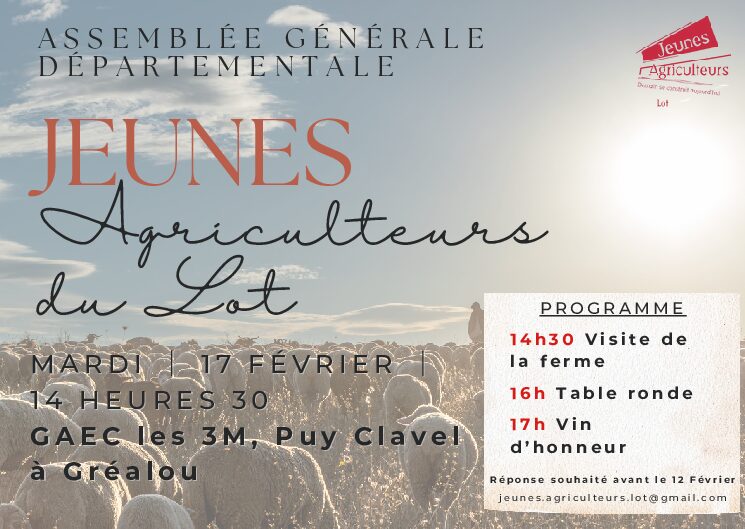 Assemblée générale des Jeunes agriculteurs
