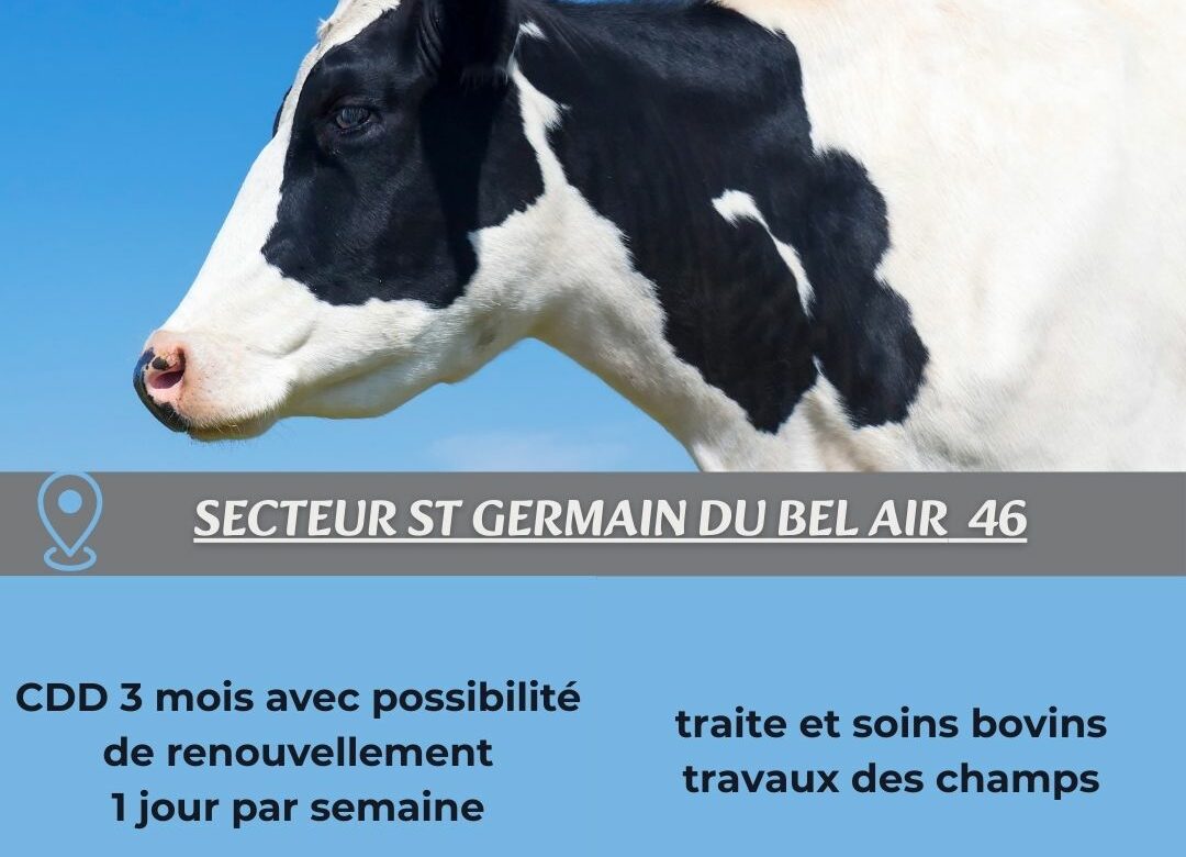 Offre d’emploi ouvrier agricole Secteur Saint-Germain-Du-Bel-Air