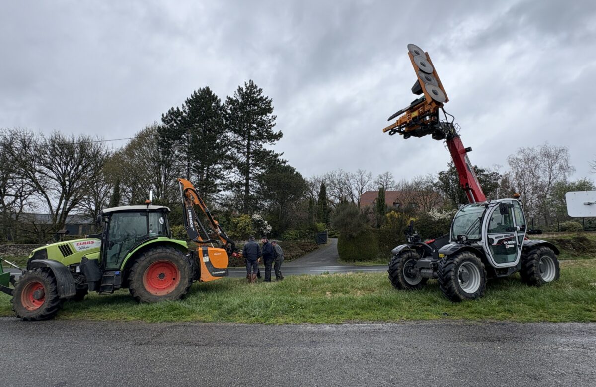 Taille des haies : démonstration de matériel aux agriculteurs de CUMA