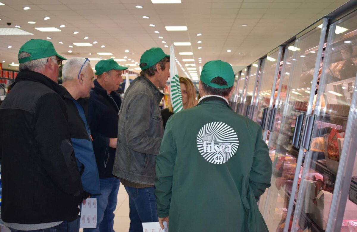 La FDSEA a mené une action de contrôle d'origine de la viande dans des grandes surfaces du Lot