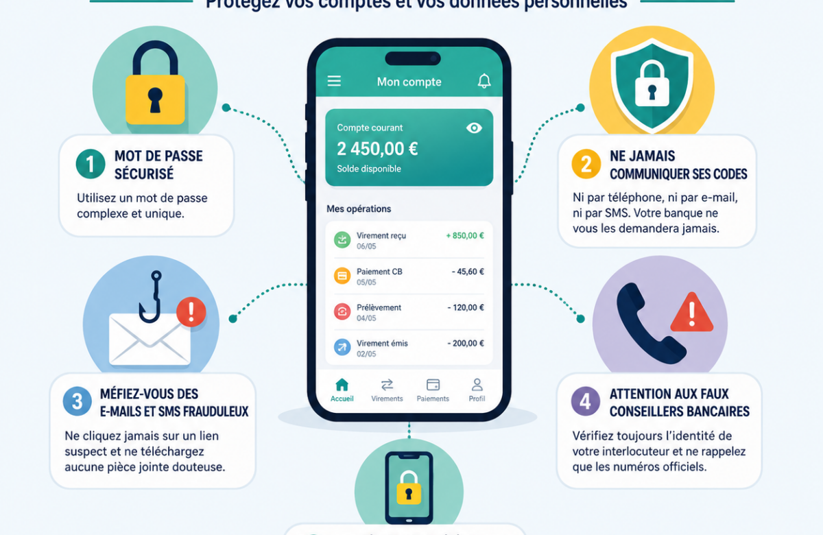 Opérations bancaires à distance&nbsp;: Les bons réflexes pour éviter les fraudes